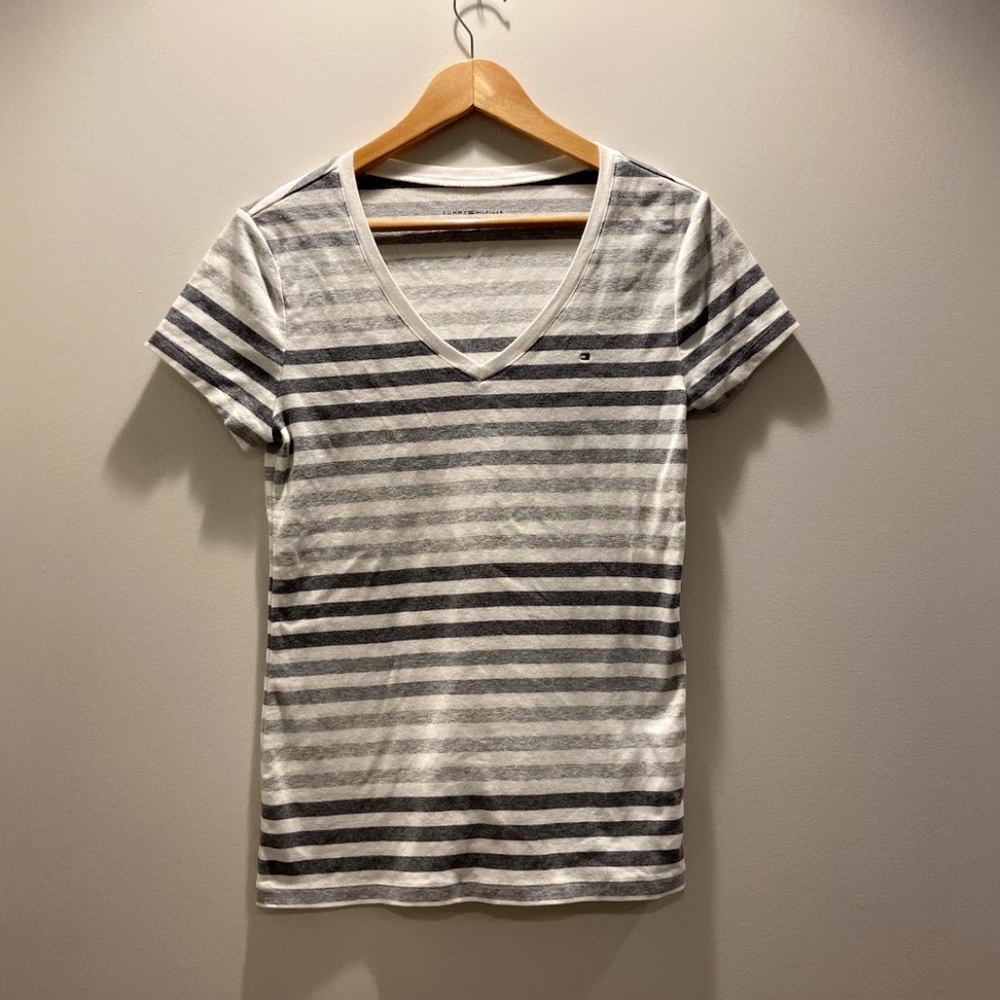 Tommy Hilfiger Striped V-Neck T-Shirt